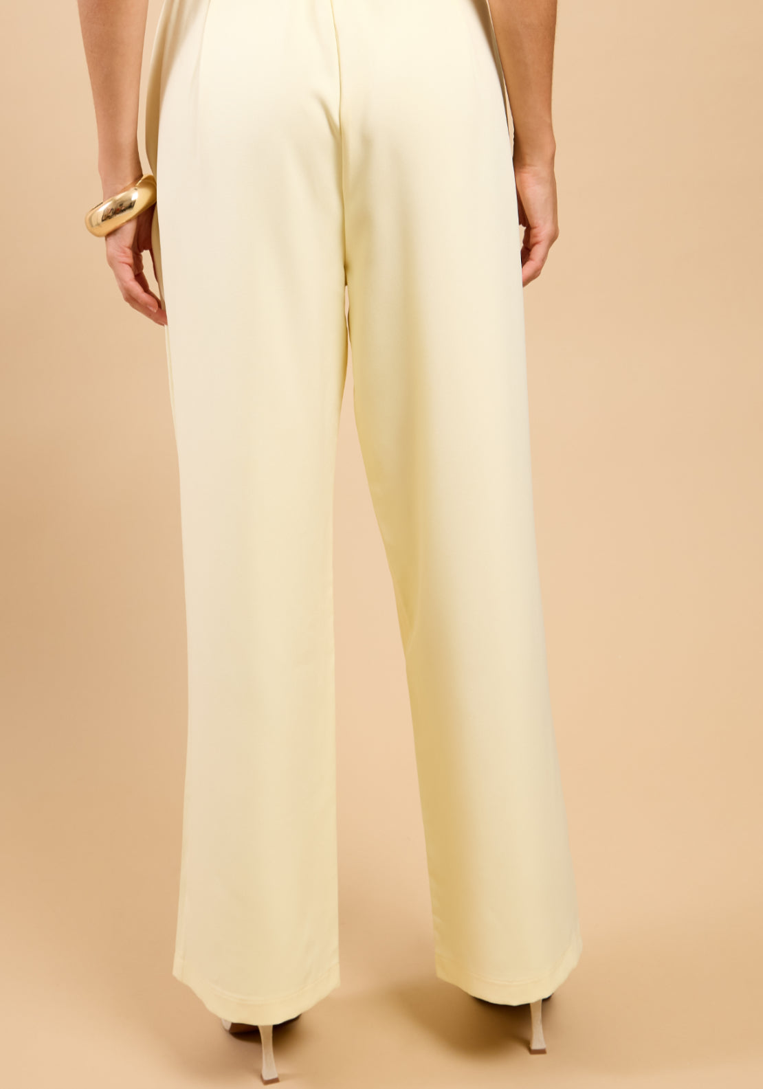Verity Wide Leg Trousers - Lemon