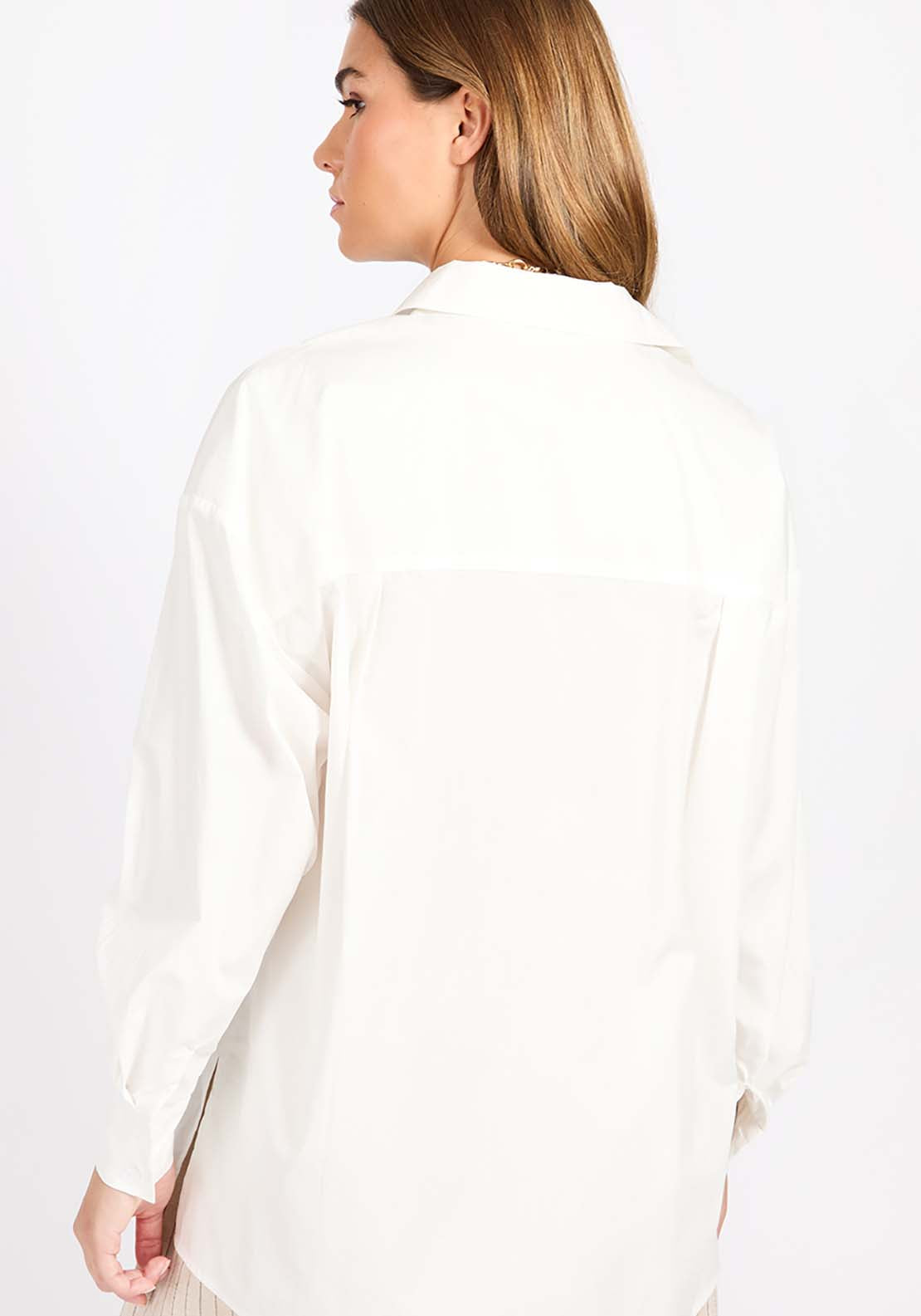 Little Mistress White Cotton Shirt - White 5 Shaws Department Stores