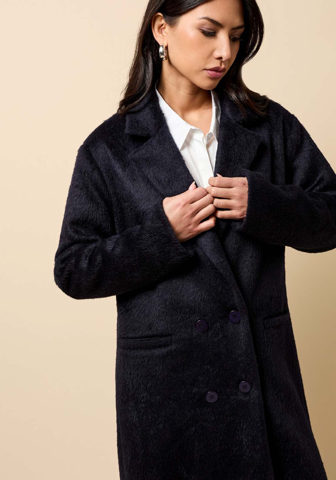 Navy Coat - Blue