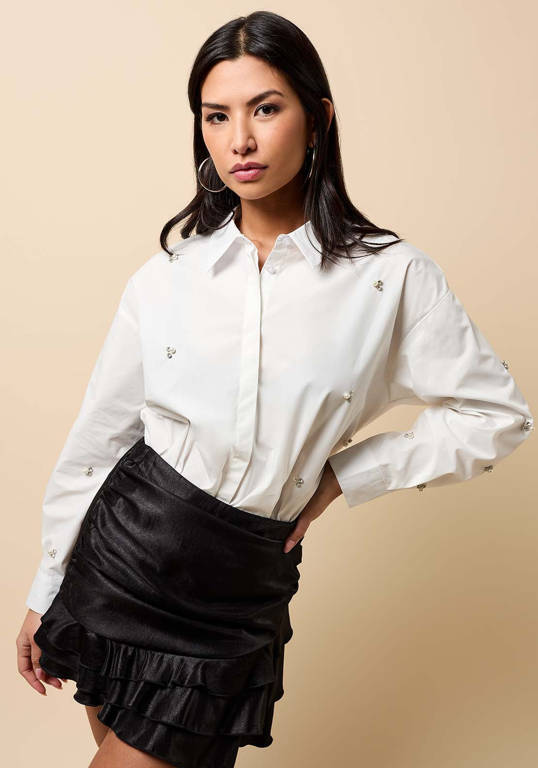 Embellished Shirt - White