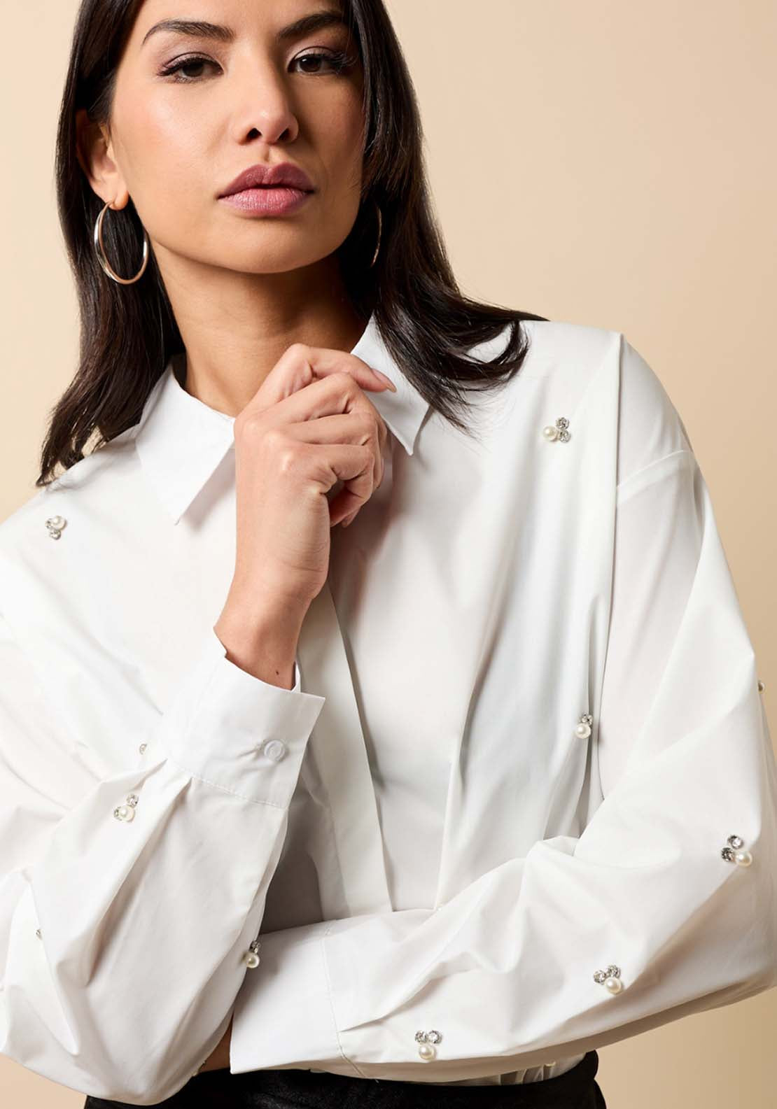 Embellished Shirt - White