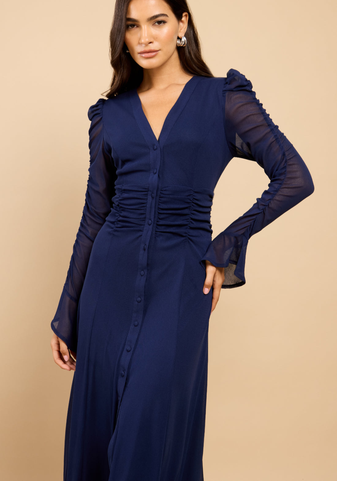 mesh button down dress Juliette Mesh Button Down Dress
