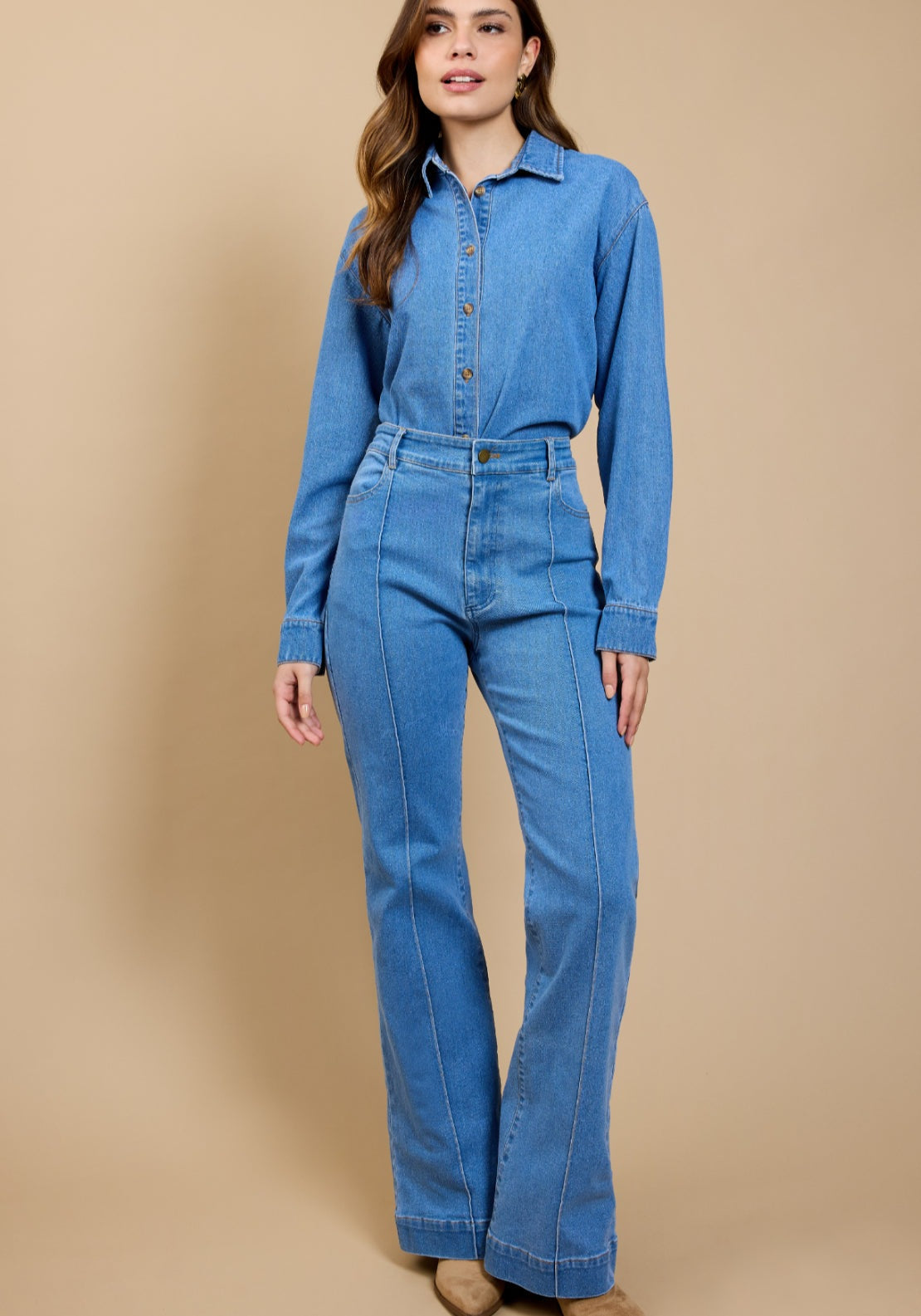 Magda Wide Leg Jeans - Denim
