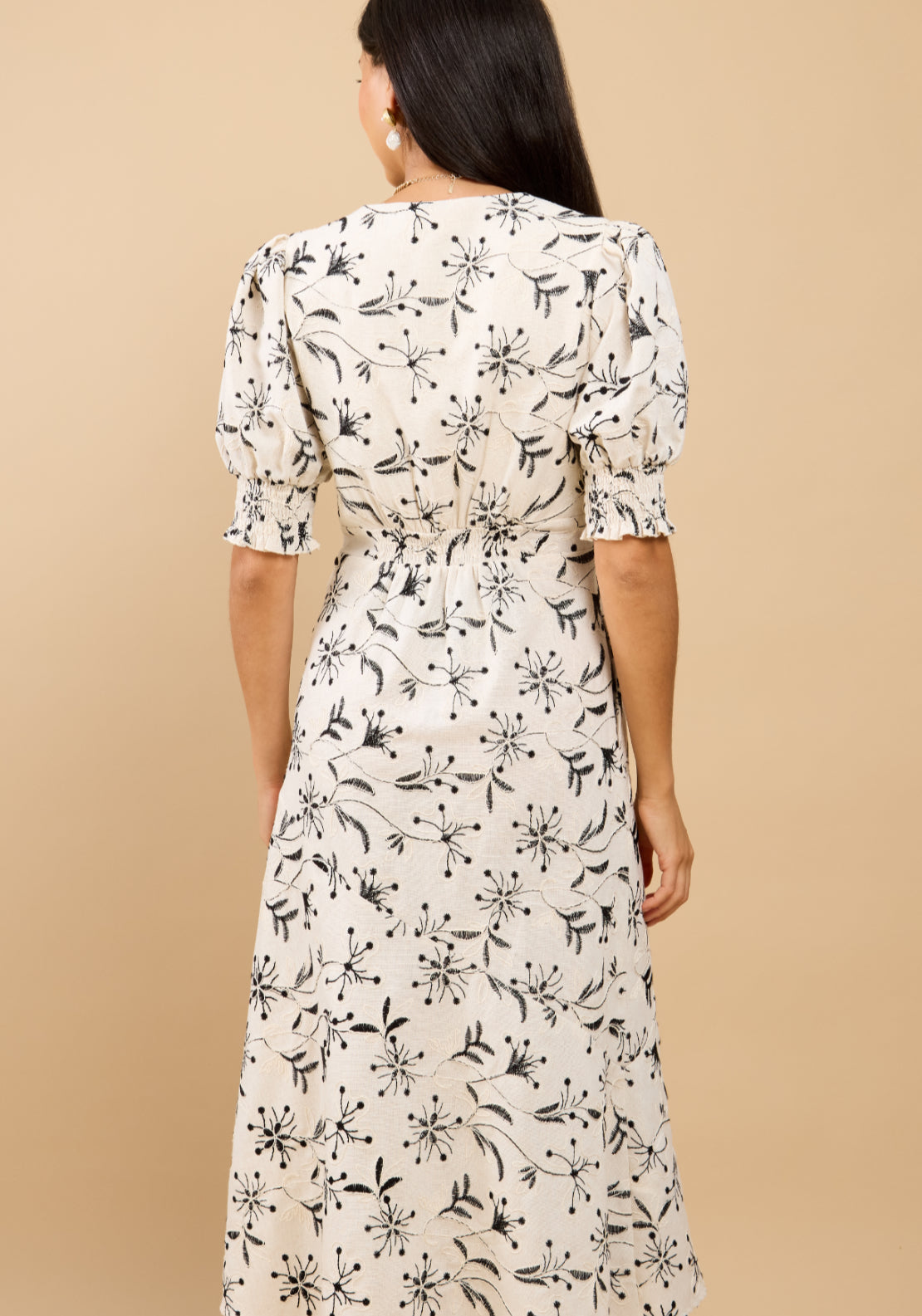 Aureum Embroidered Dress - White