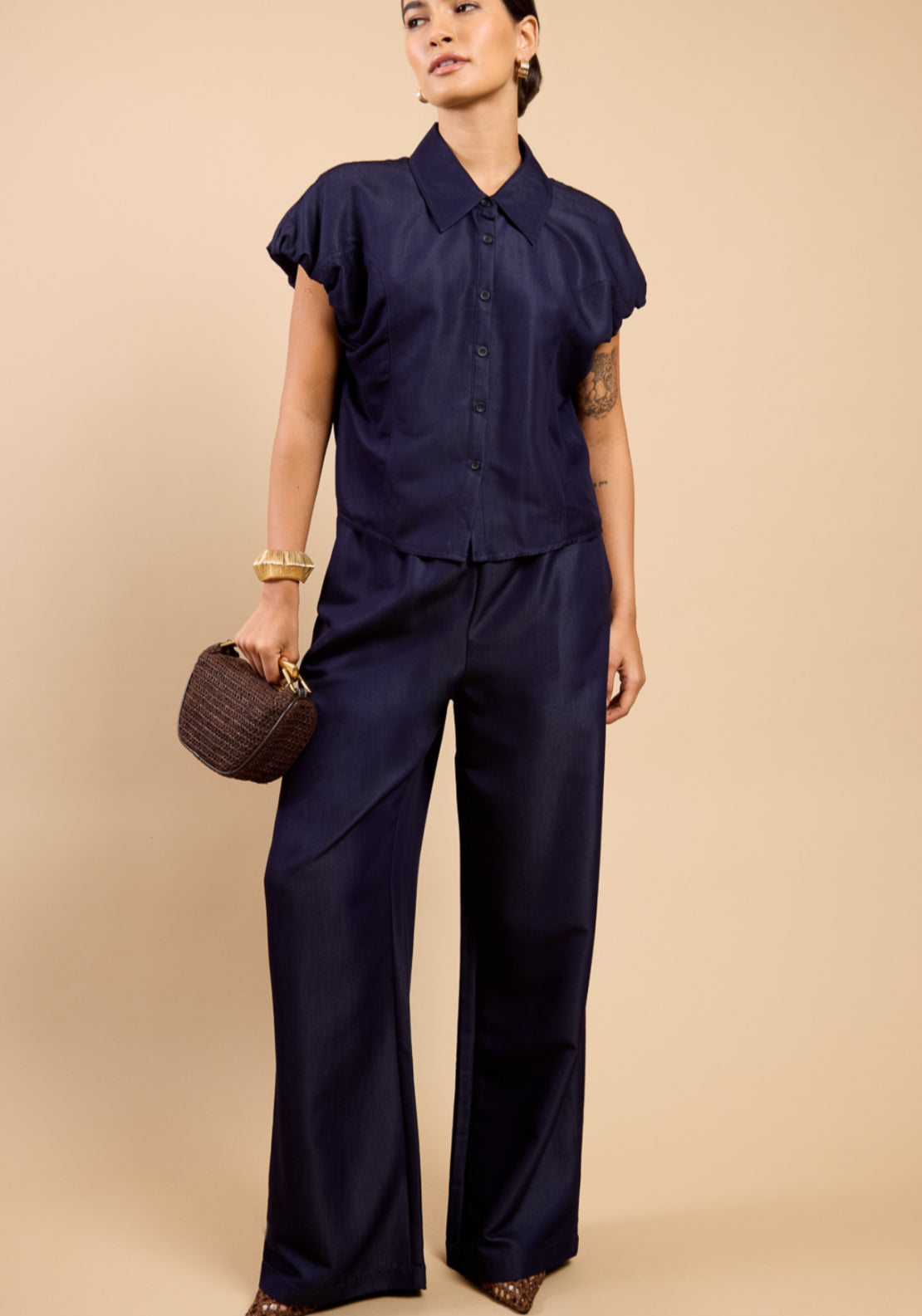 Cristalle Indigo Top - Denim