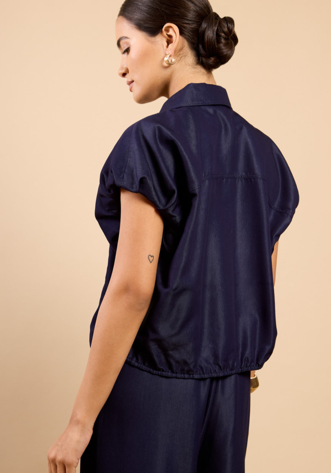Cristalle Indigo Top - Denim