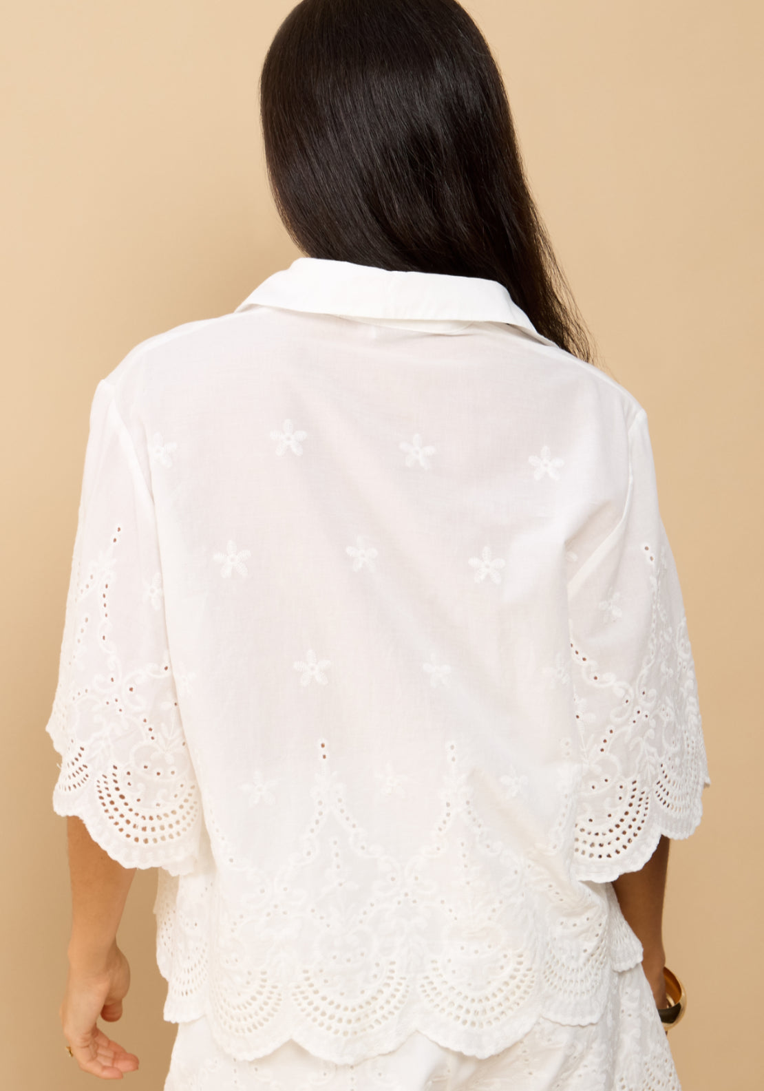 Avelin Embroidered Shirt - White