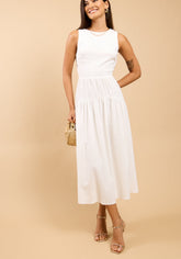 Thalassa Dropped Waist Dress - White