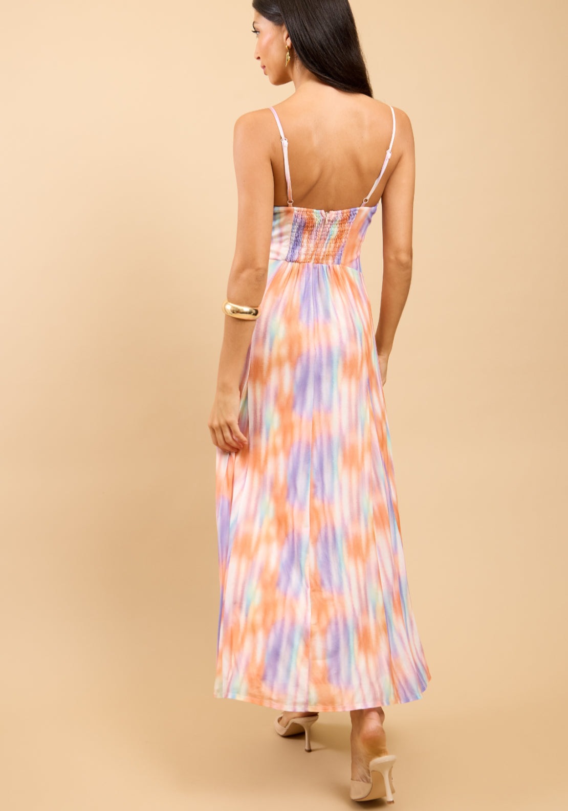 Adeline Blur Print Maxi Dress - Multi