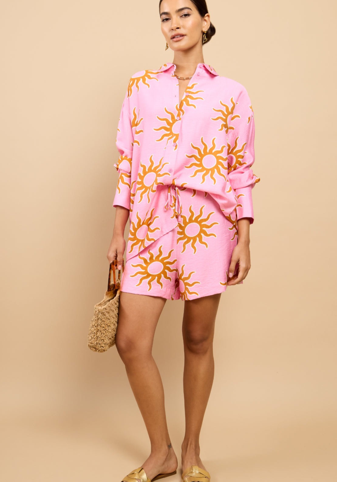 Anneliese Sun Print Shirt - Pink