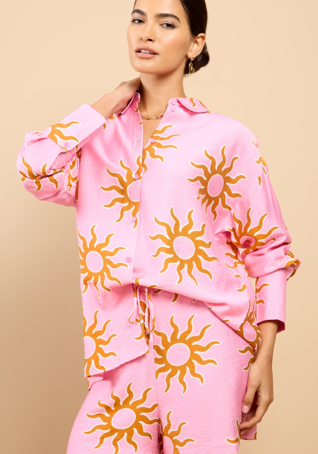 Anneliese Sun Print Shirt - Pink