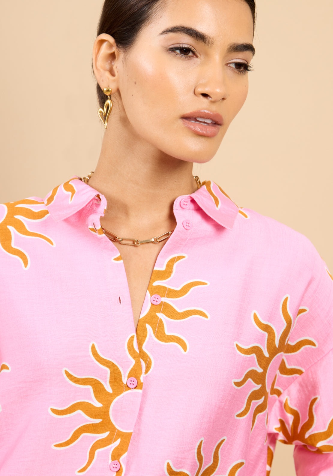 Anneliese Sun Print Shirt - Pink