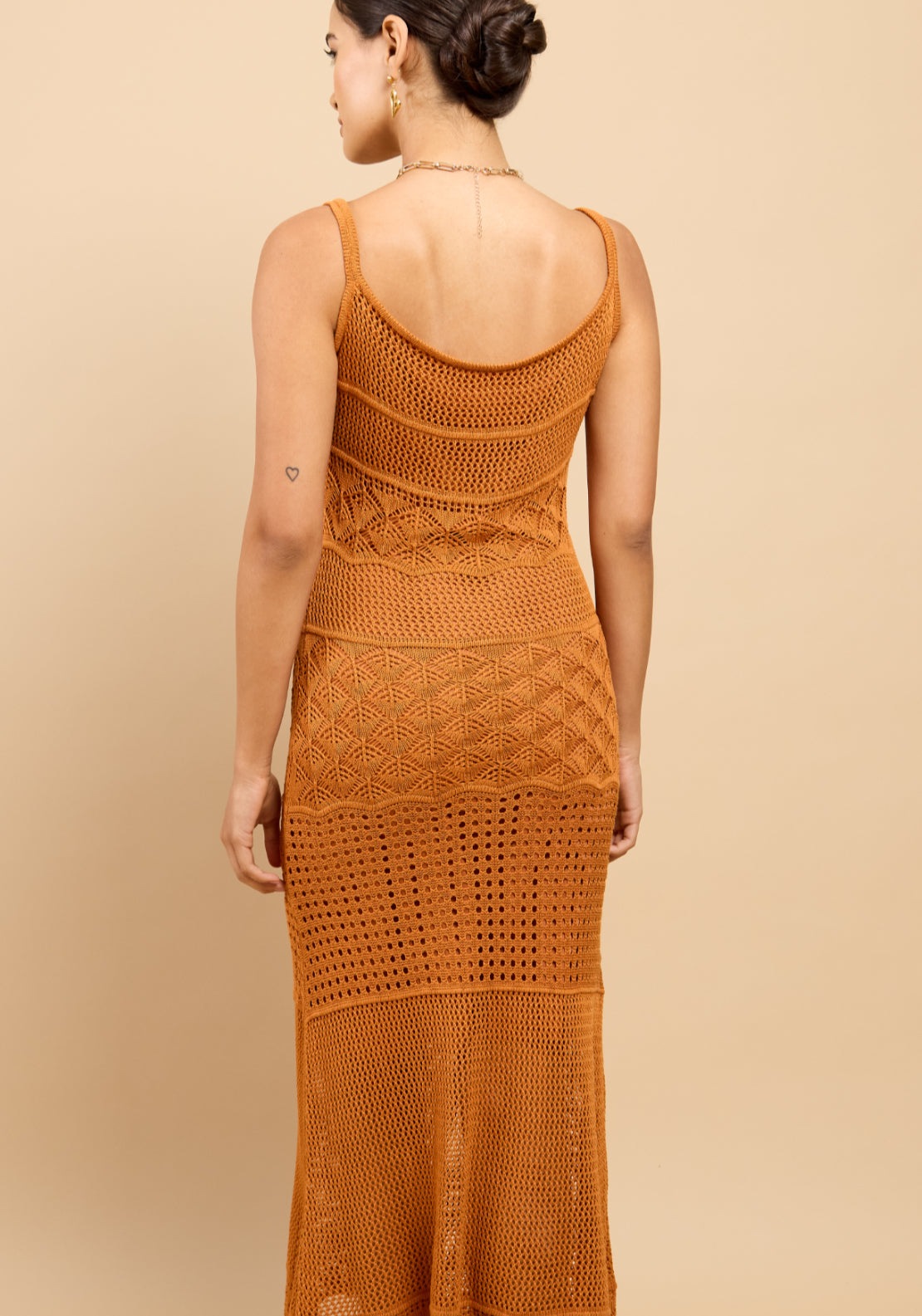 Délia Crochet Dress - Tan