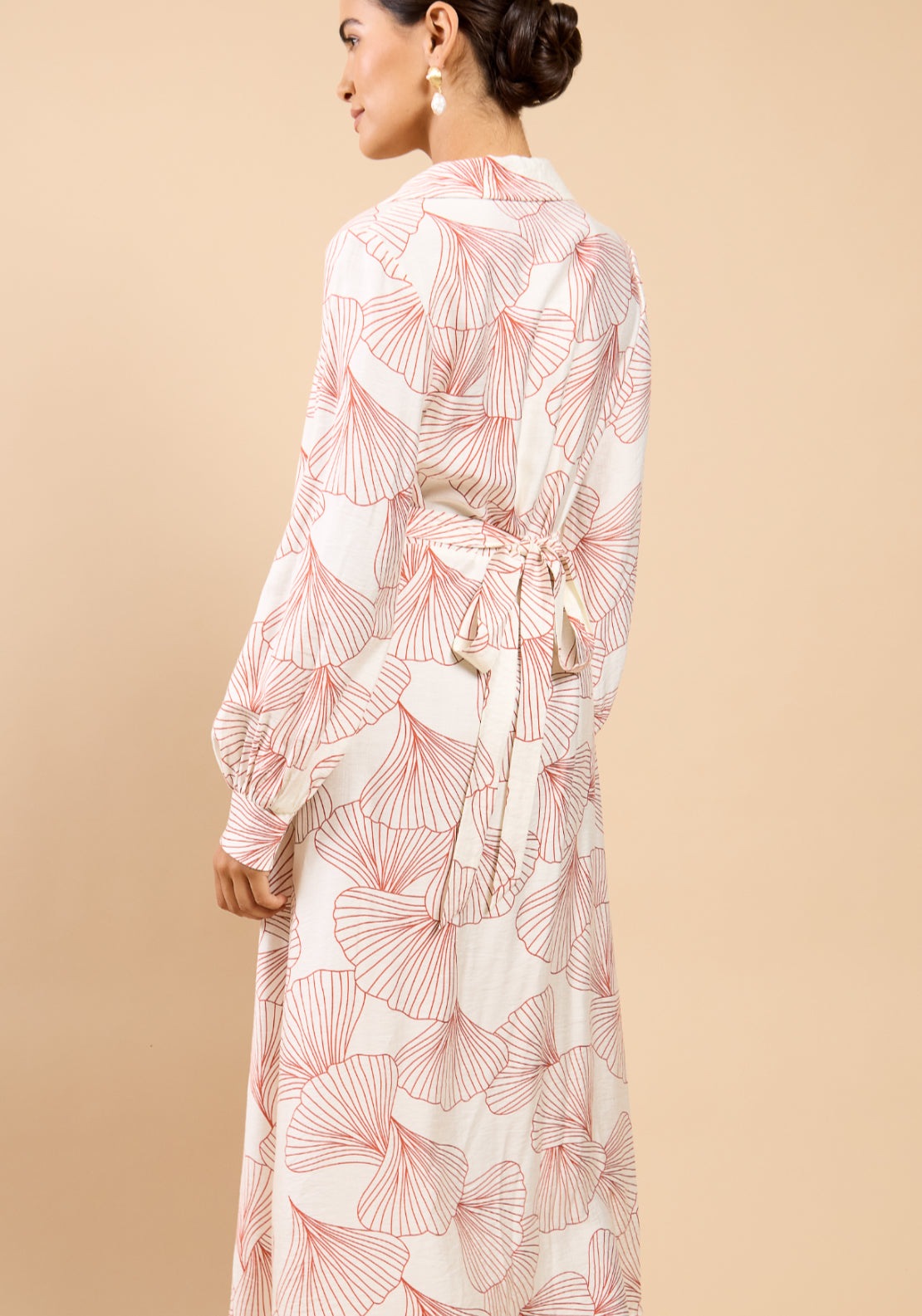Bellerose Shell Print Shirt Dress - Cream