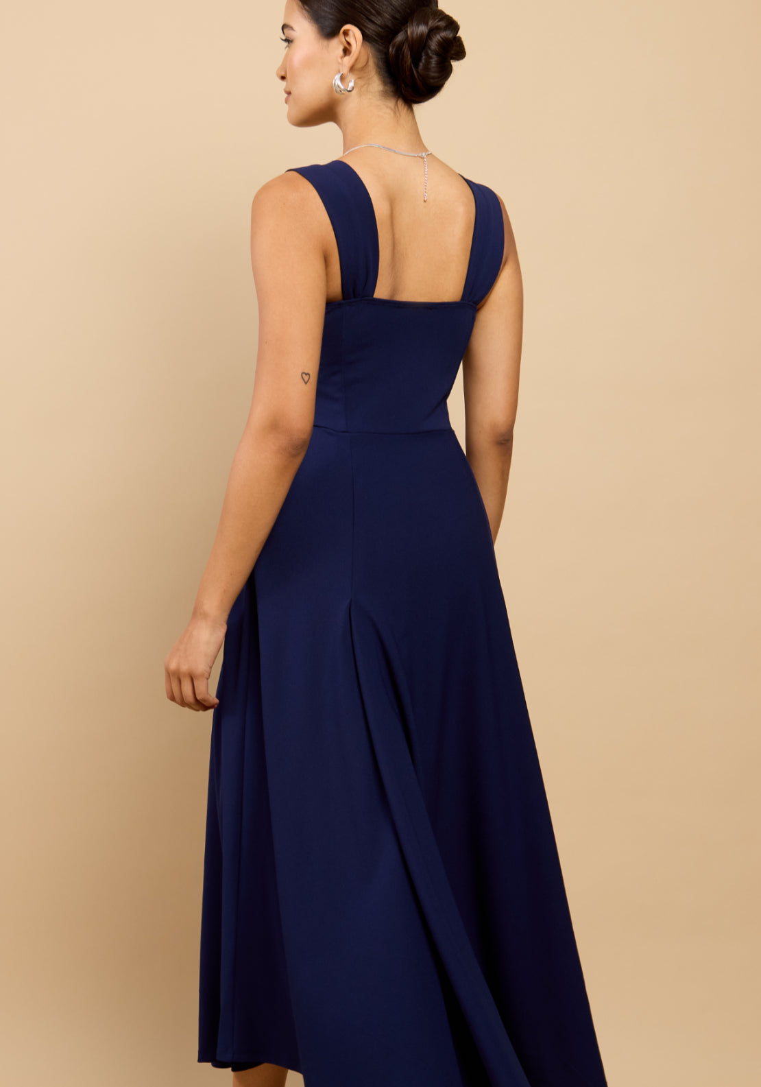 Amely Gathered Strap Dress - Blue
