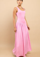 Elora Dropped Waist Dress - Pink