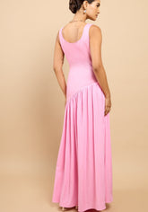 Elora Dropped Waist Dress - Pink