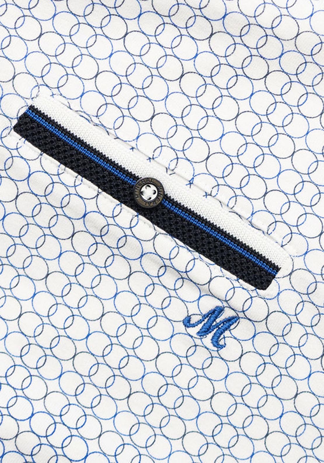 Mineral Danny Aop Polo - Ecru/navy 3 Shaws Department Stores