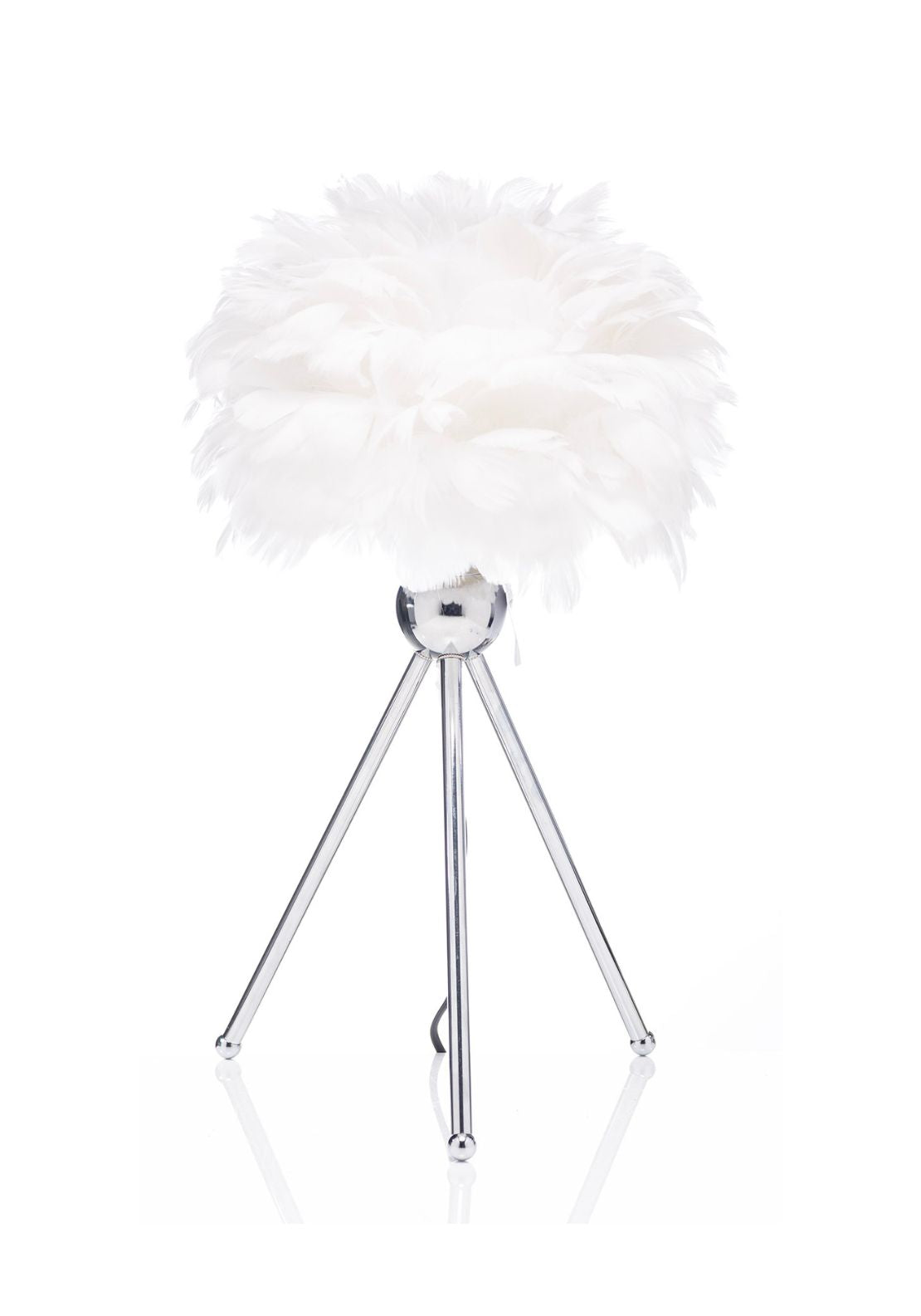 The Grange Collection Feather Table Lamp - White 1 Shaws Department Stores