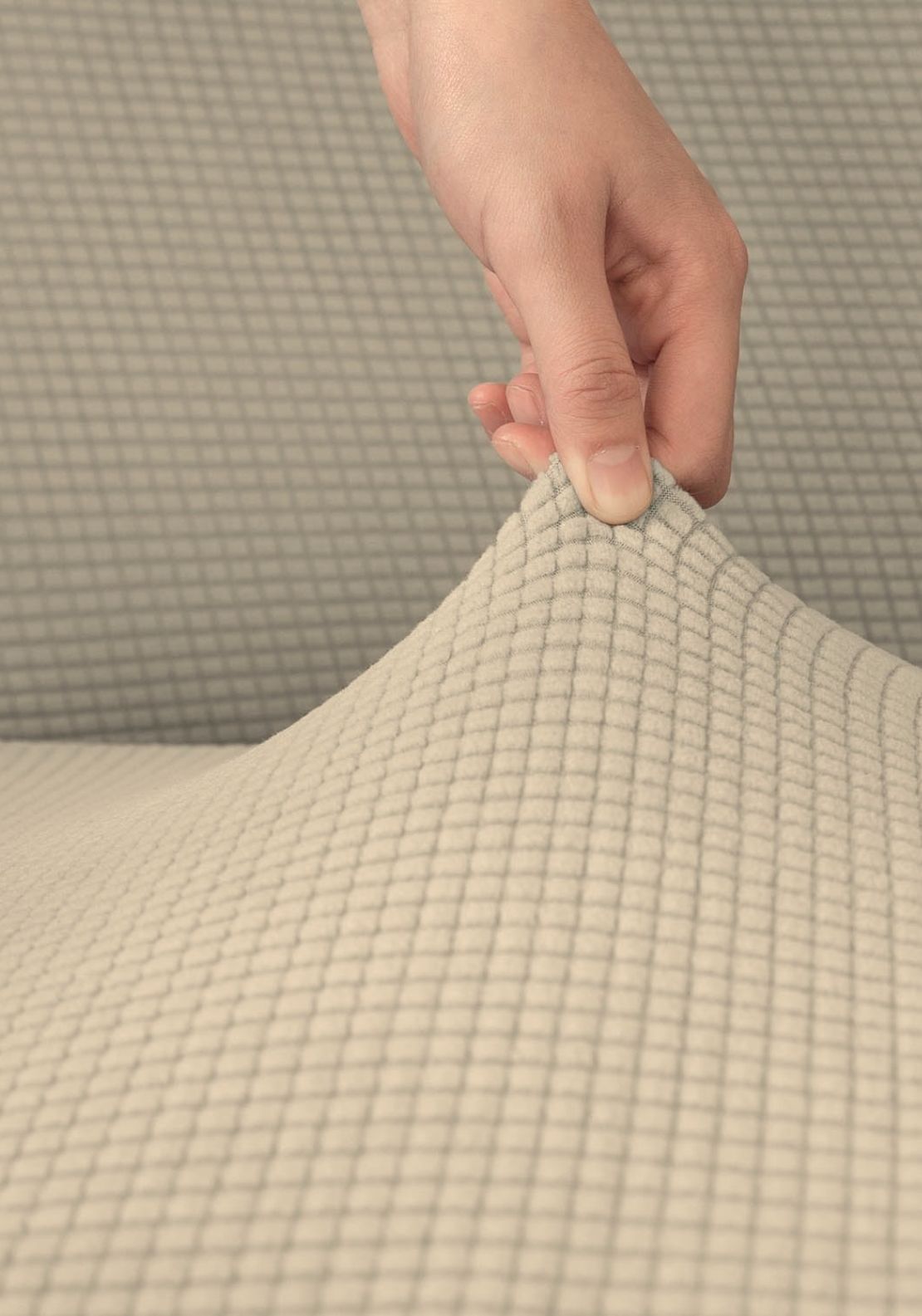 The Home Collection 3 Seater Delby Sofa Cover - Beige 2 Shaws Department Stores