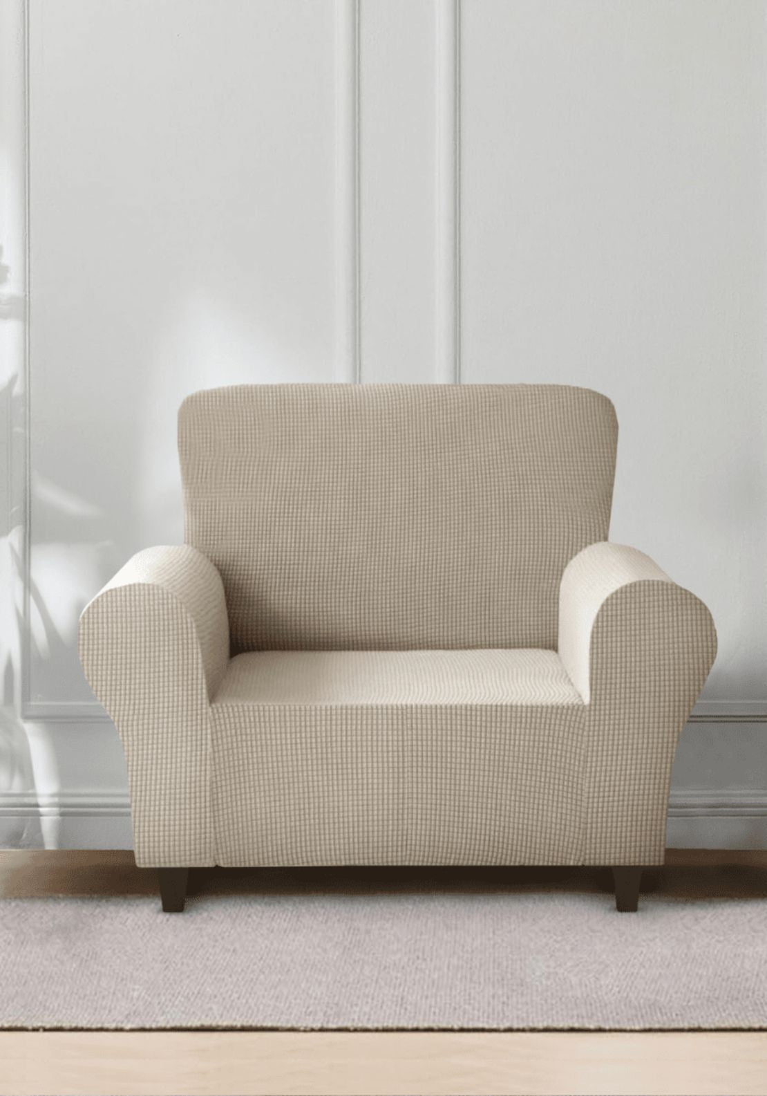 The Home Collection 1 Seater Delby Sofa Cover - Beige 1 Shaws Department Stores