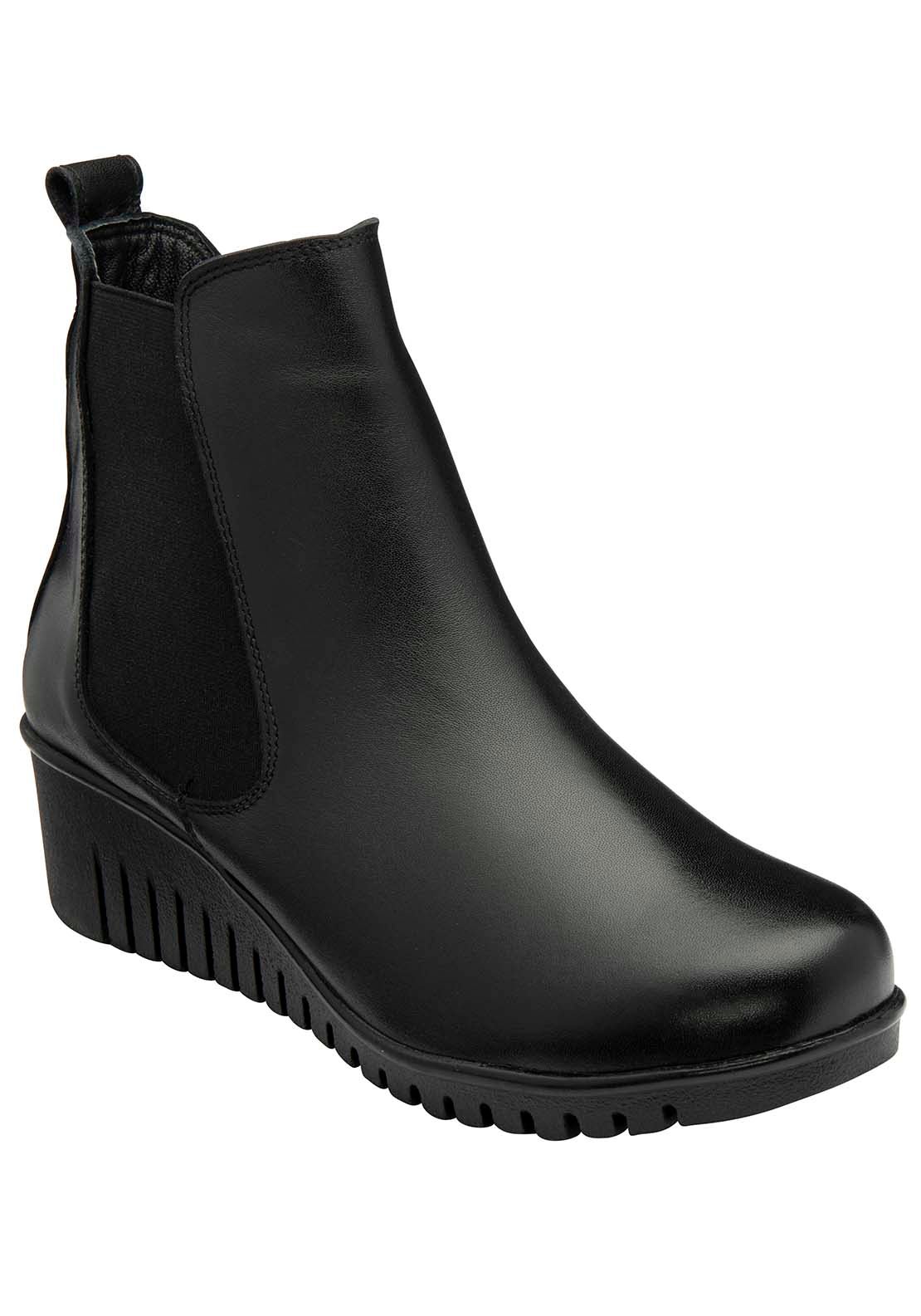 Lotus Dresden Ladies Ankle Boot - Black Leather 2 Shaws Department Stores