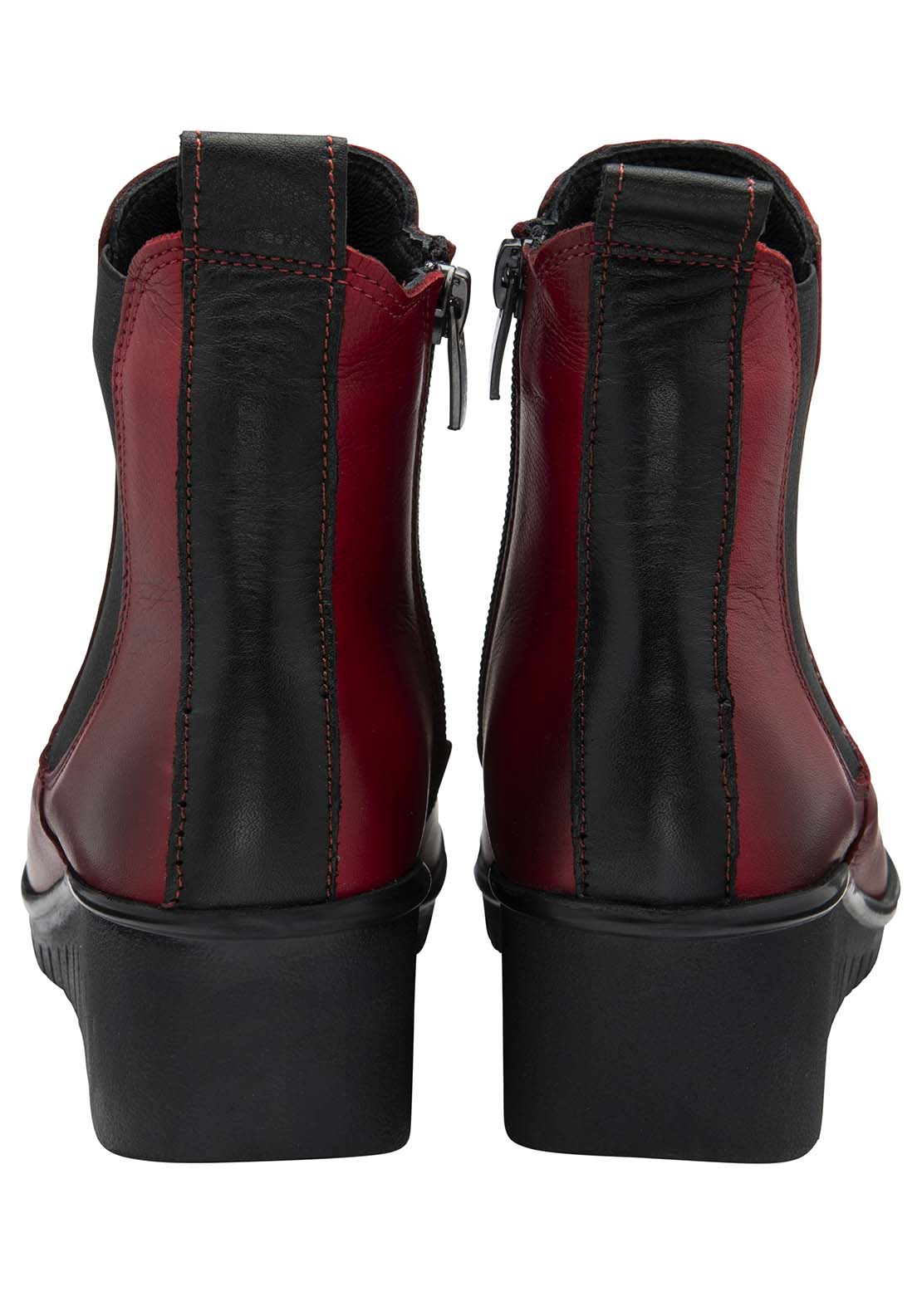 Lotus Dresden Ladies Ankle Boot - Red Leather 2 Shaws Department Stores