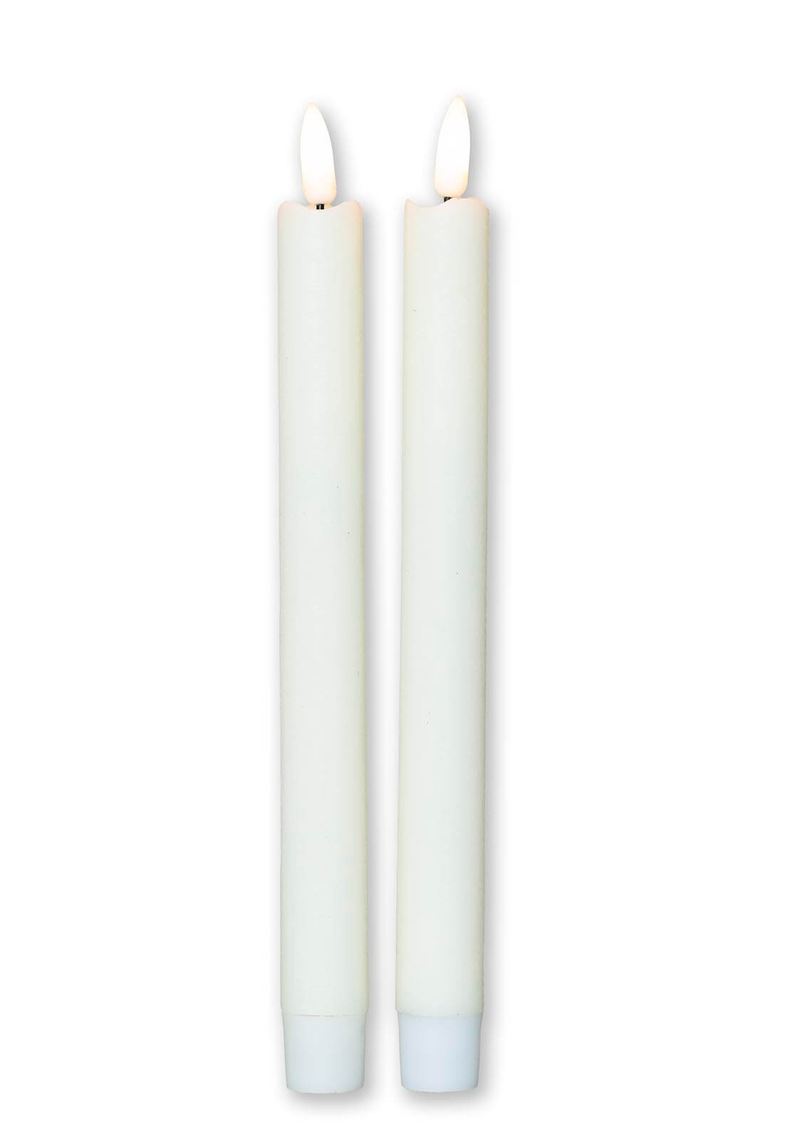 The Home Collection 3D Flame LED Taper Candle Set - Ivory 2 Shaws Department Stores