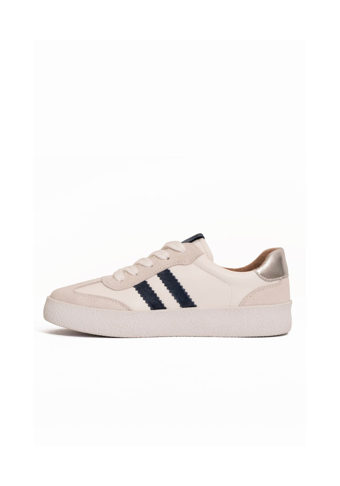 Drilleys Side Strip Thick Sole Gum Trainer - Cadet 2 Shaws Department Stores