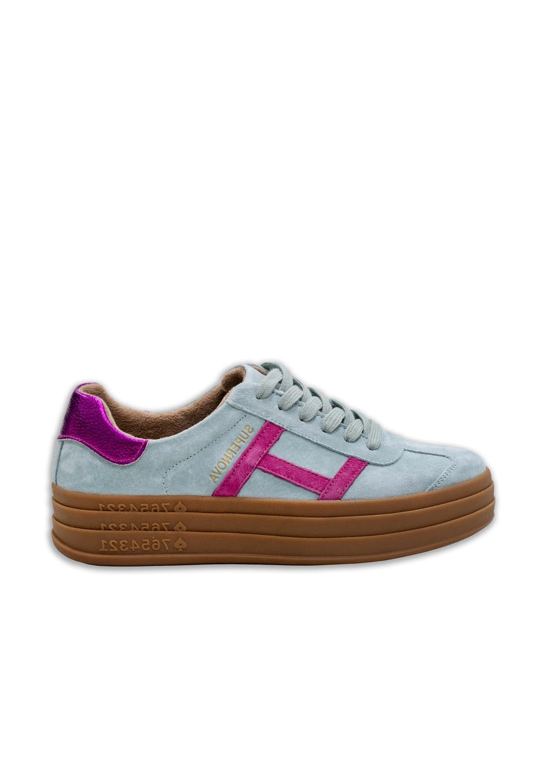 Drilleys Triple Sole Gum H Trianer - Sea Green Techno 1 Shaws Department Stores