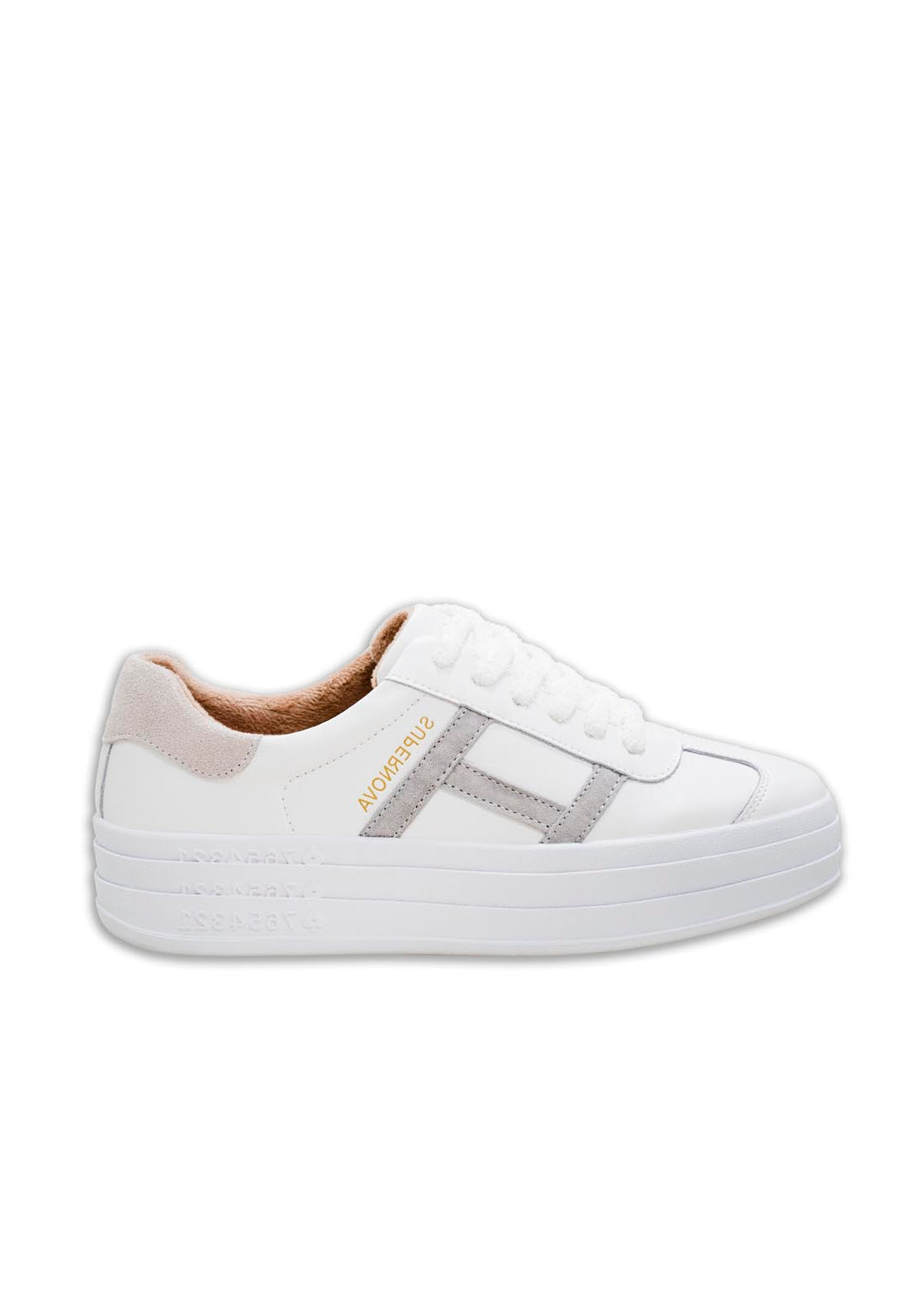 Drilleys Triple Sole Gum H Trianer - Frosted White 1 Shaws Department Stores