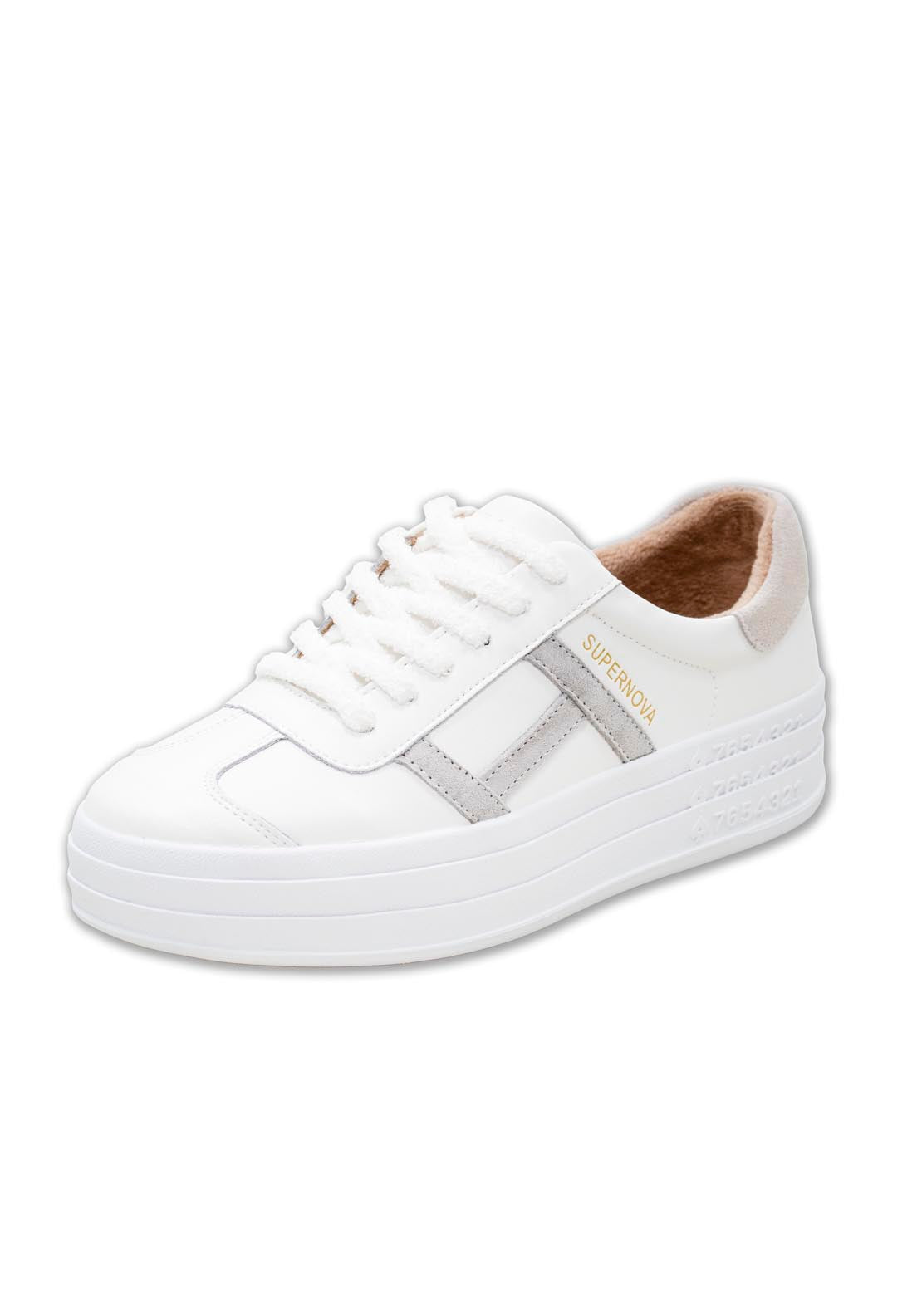 Drilleys Triple Sole Gum H Trianer - Frosted White 2 Shaws Department Stores