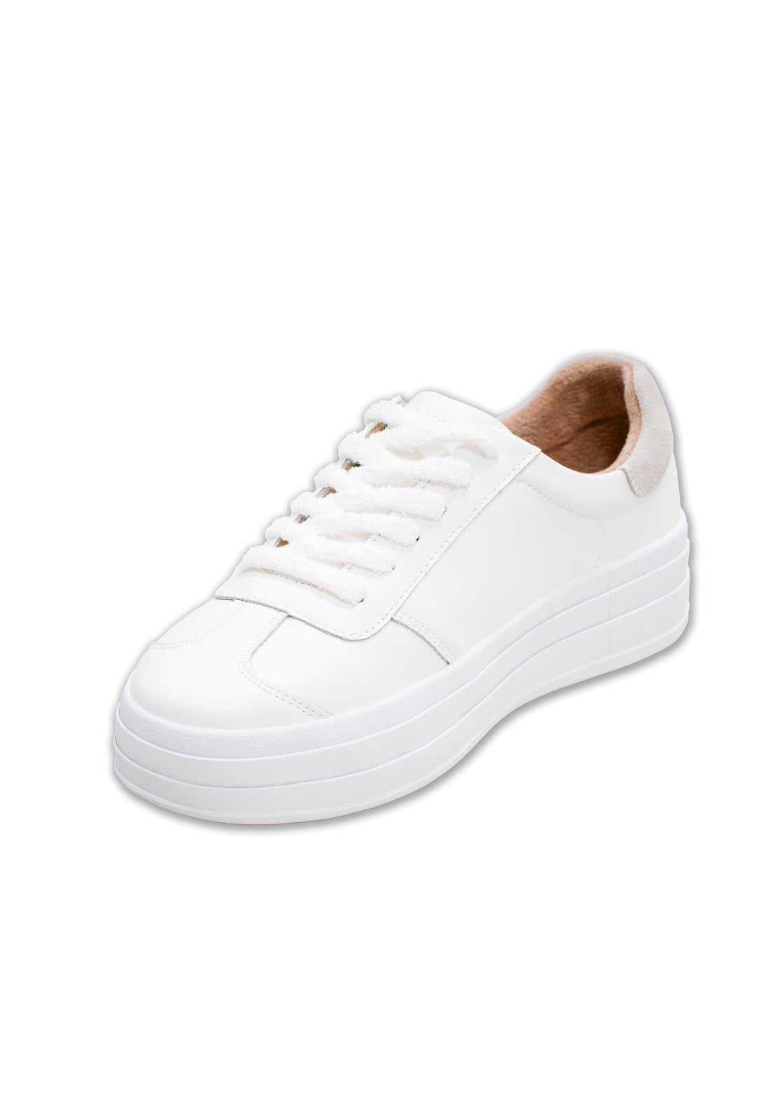 Drilleys Triple Sole Gum H Trianer - Frosted White 3 Shaws Department Stores