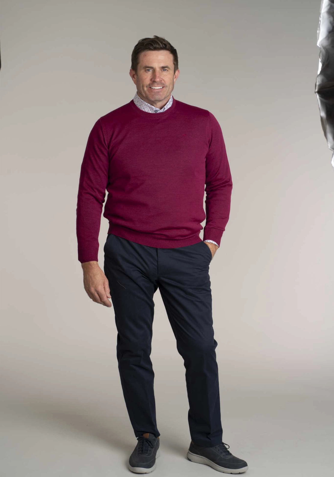 50/50 Merino Plain Knit Crew - Riatto