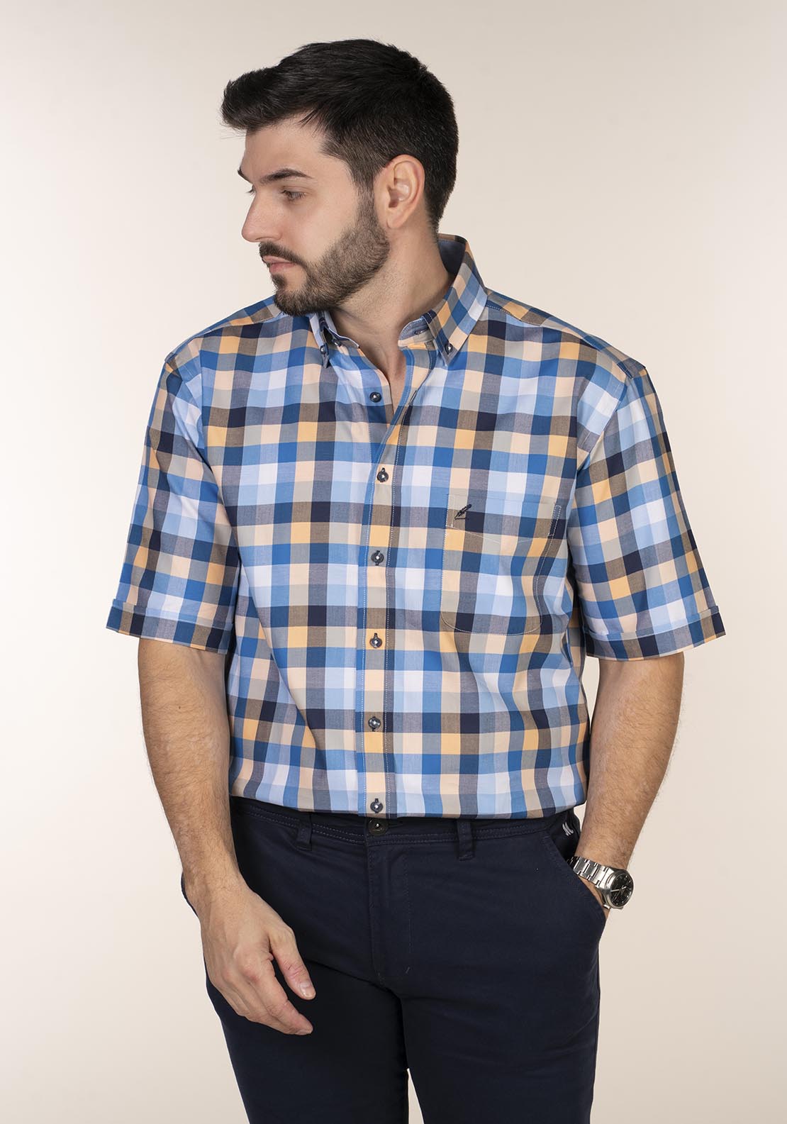 Yeats Casual Check Short Sleeve Shirt 3 Shaws Department Stores