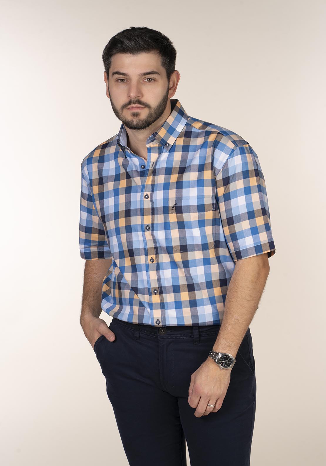 Yeats Casual Check Short Sleeve Shirt 2 Shaws Department Stores