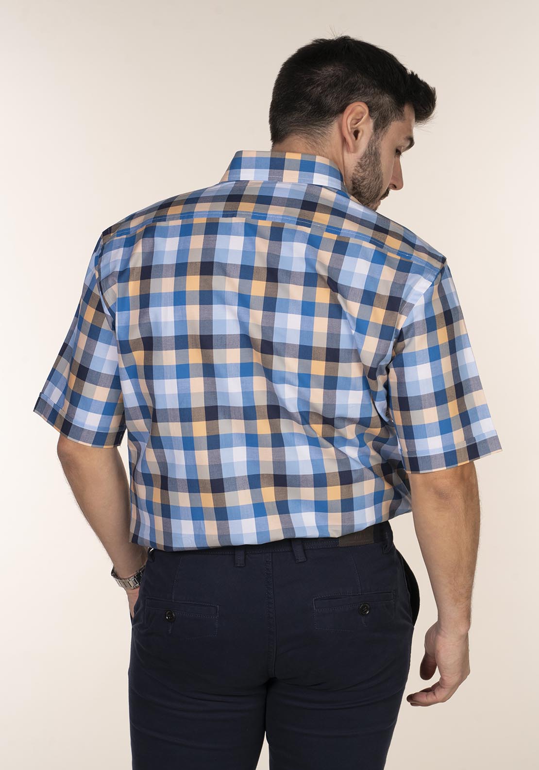 Yeats Casual Check Short Sleeve Shirt 4 Shaws Department Stores