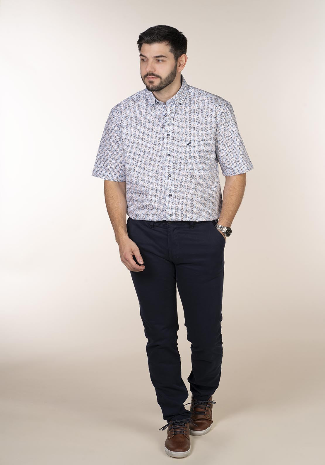 Yeats Casual Patterned Short Sleeve Shirt 2 Shaws Department Stores