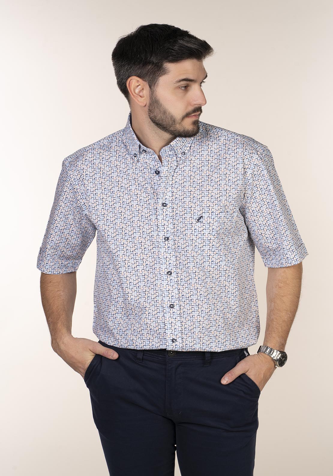 Yeats Casual Patterned Short Sleeve Shirt 5 Shaws Department Stores