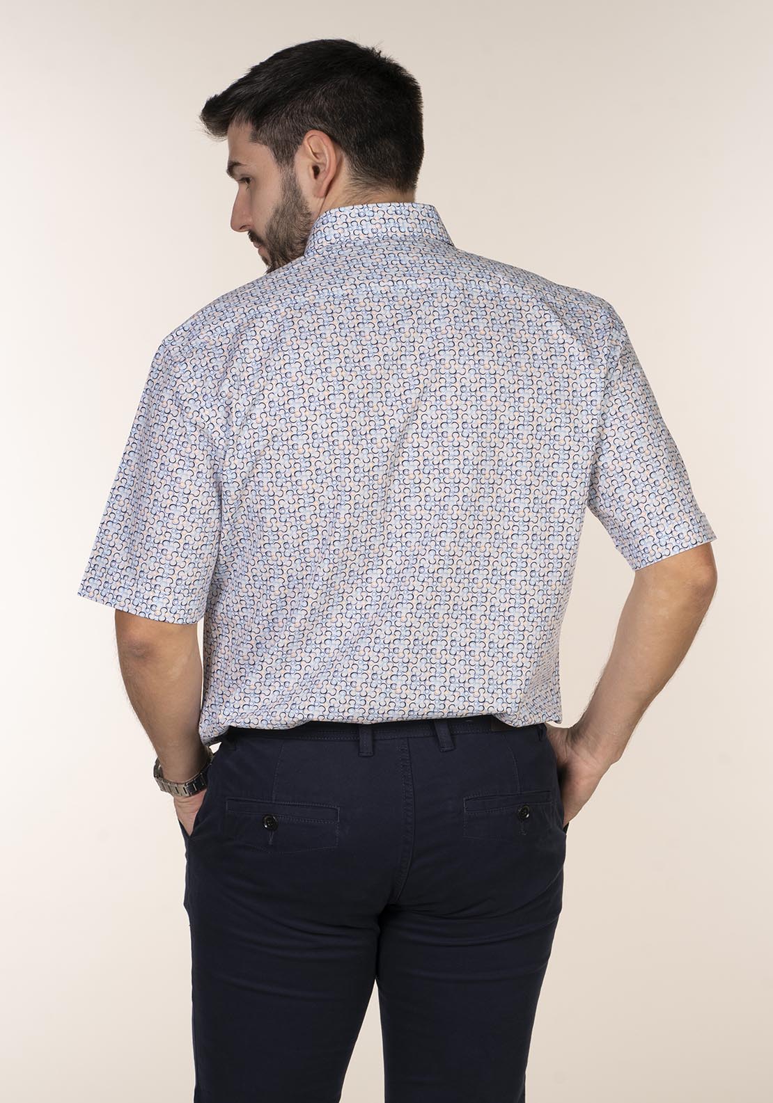 Yeats Casual Patterned Short Sleeve Shirt 4 Shaws Department Stores