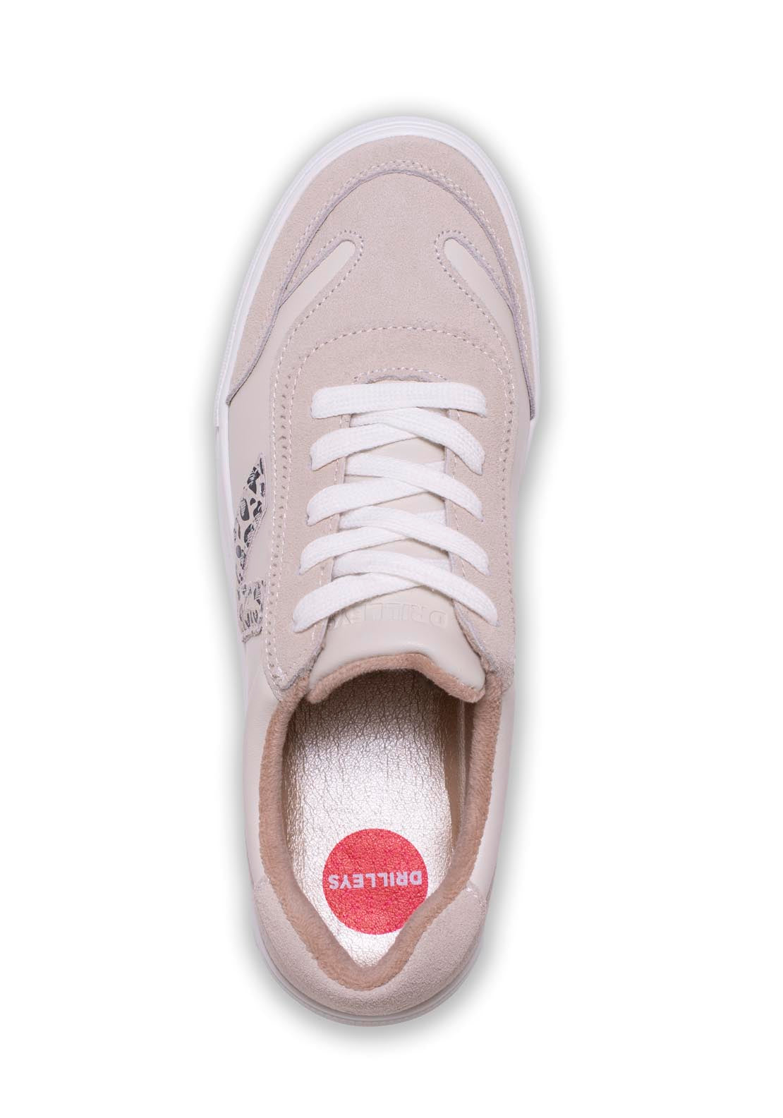 Drilleys Leather Upper V Trainer - Leopard Cheetah 3 Shaws Department Stores