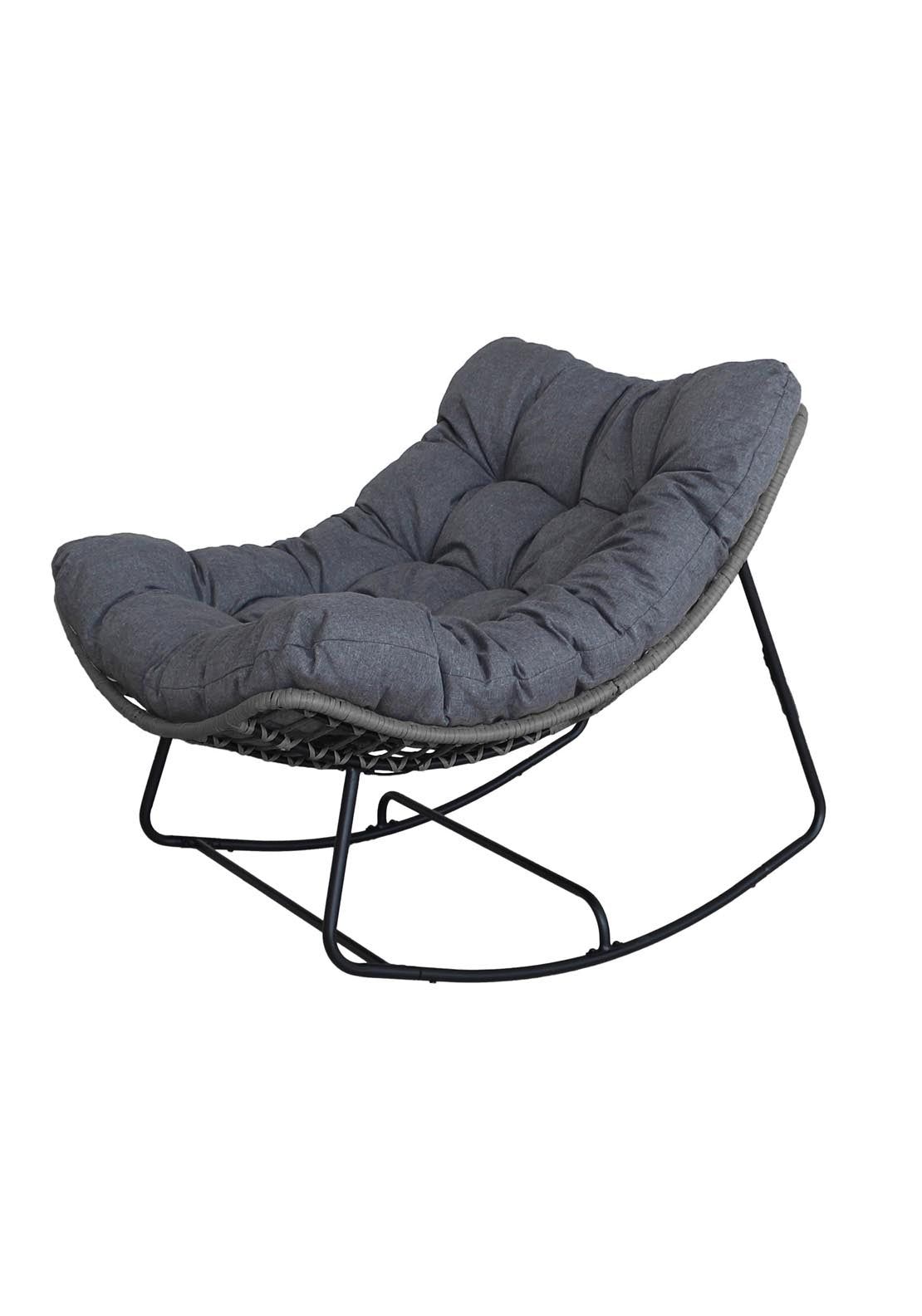 The Home Collection Rocking Rattan Chair - Grey 2 Shaws Department Stores