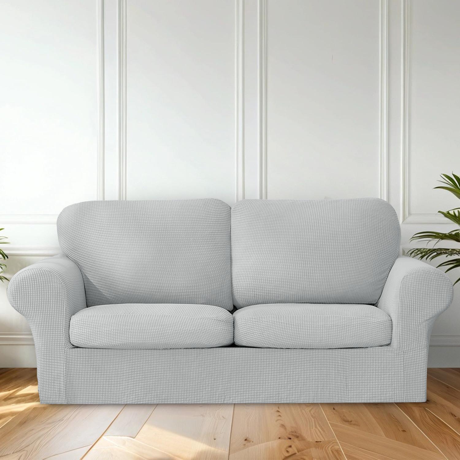 The Home Collection 2 Seater Delby Sofa Cover Set Silver 1 Shaws Department Stores
