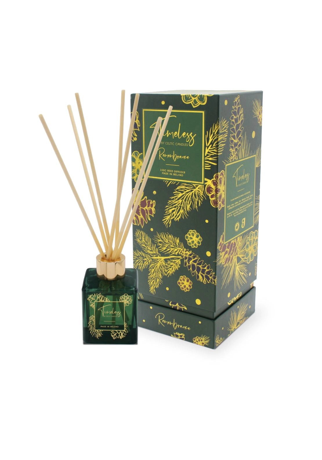 Celtic Candle Remembrance Reed Diffuser - Green 1 Shaws Department Stores