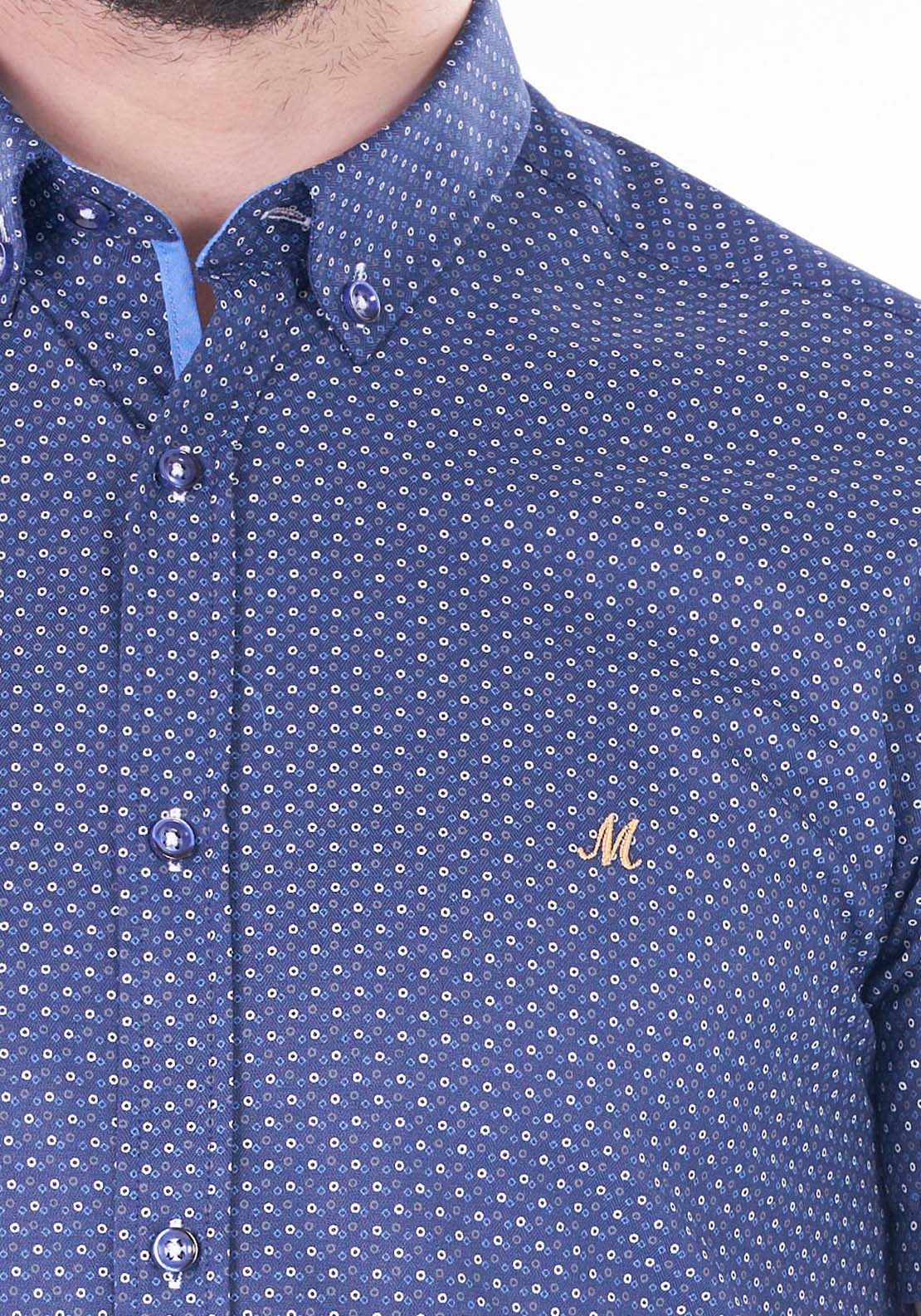 Mineral Drey Short Sleeve Print Shirt - Navy 2 Shaws Department Stores