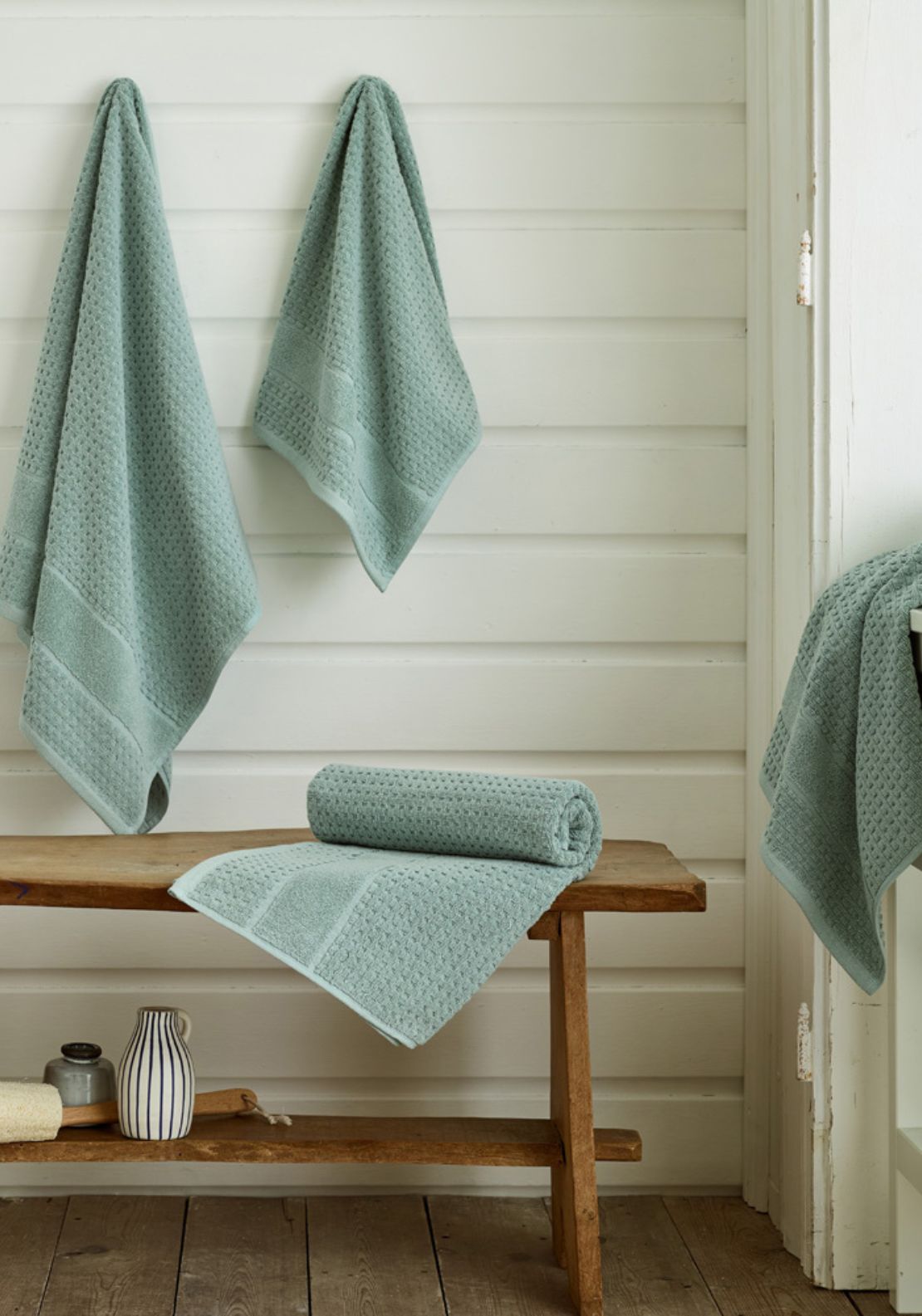 Deyongs Mosley Cotton Towel - Blue 2 Shaws Department Stores