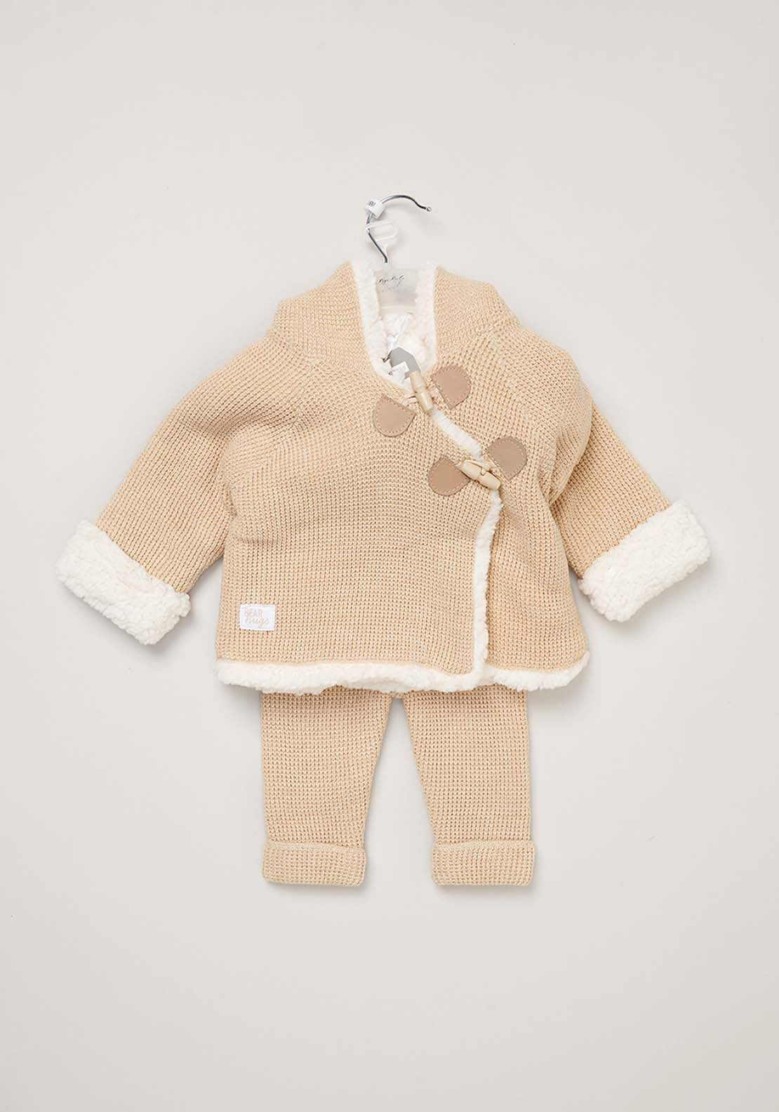 2 Piece Cardigan Set - Beige