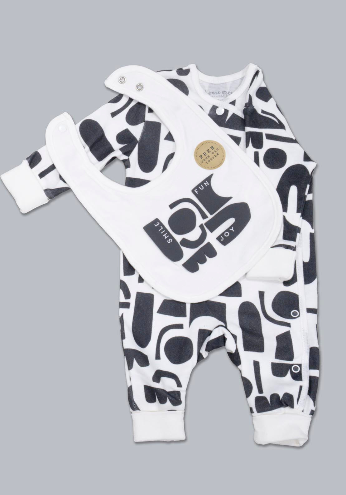 Jainco Homegrown 5 Piece 100% Cotton Layette Set - Black 2 Shaws Department Stores