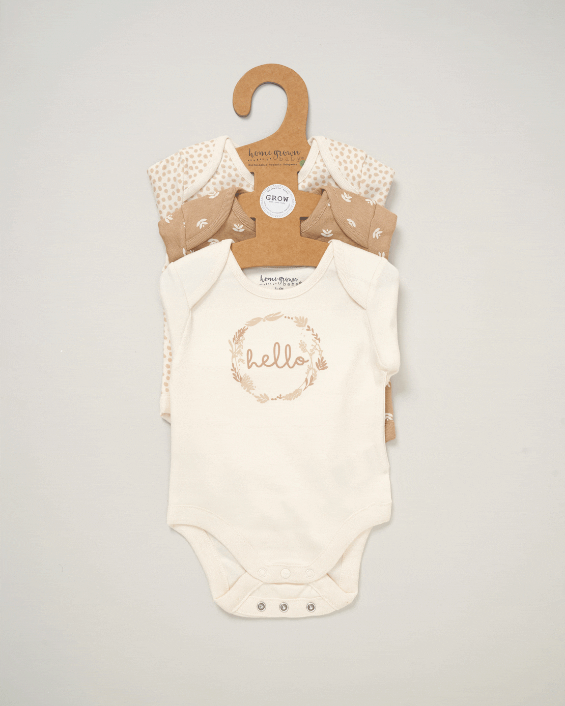 Jainco Baby Long Sleeve Vests Pack Of 3 - Beige 5 Shaws Department Stores