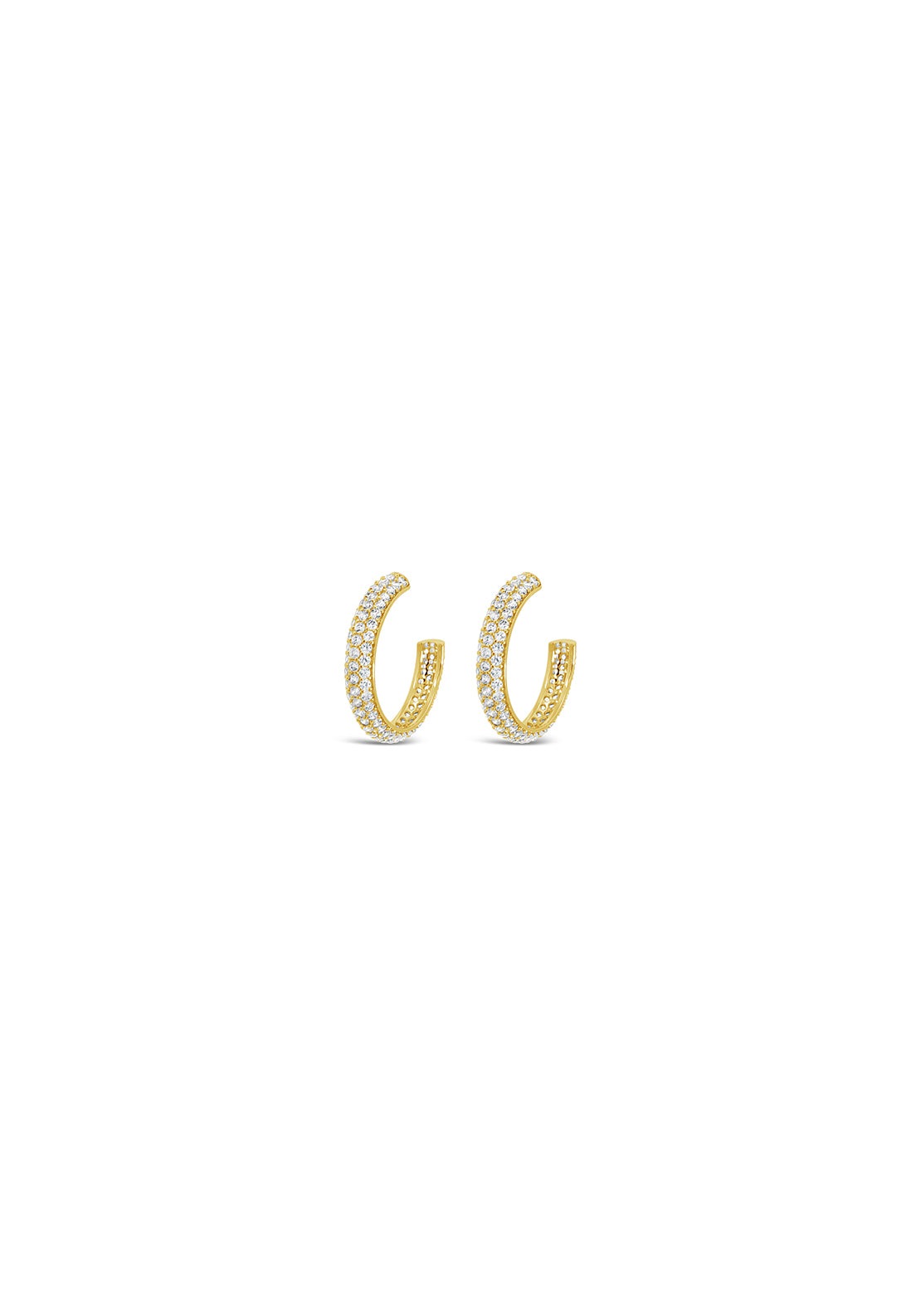 Absolute Jewellery Pave Hoop Earring Gold - Rose Gold 1 Shaws Department Stores